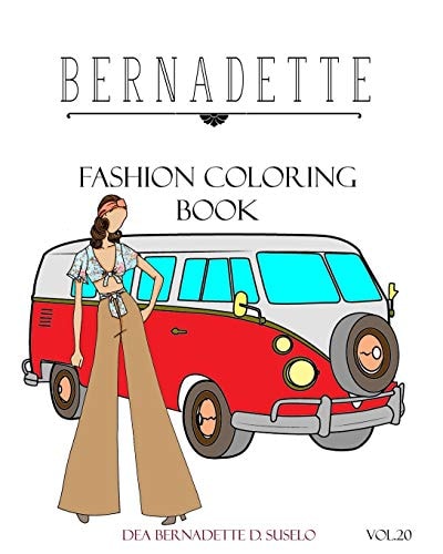 BERNADETTE Fashion Coloring Book Vol. 20 60s Inspired Outfits