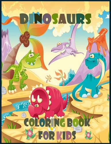 Dinosaur Coloring Book for Kids Ages 2-4, 4-8 - Dinosaur Activity Book with Dinosaur Facts for Boys & Girls - Great Gift for Kids