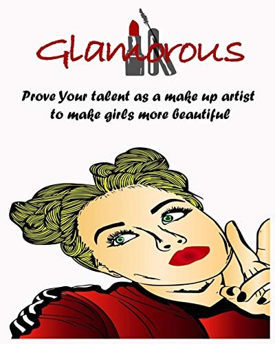 Glamorous Girls Makeup Coloring Book