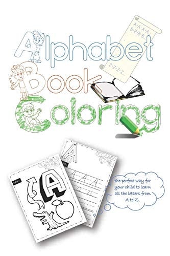 ABC Coloring Book High-Quality Black&white Alphabet Coloring Book for Toddlers