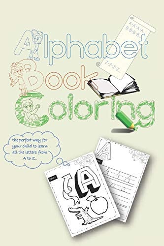 ABC Coloring Book High-Quality Black&white Alphabet Coloring Book for Toddlers