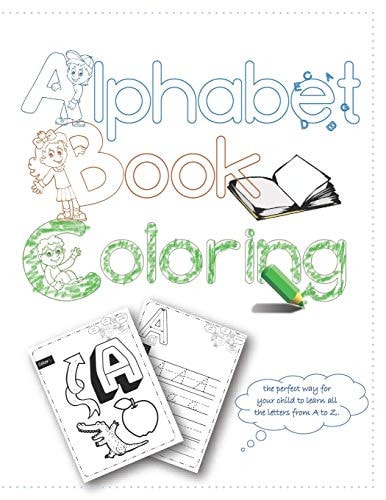 ABC Coloring Book High-Quality Black&white Alphabet Coloring Book for Toddlers