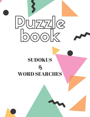 Puzzle Book Word Search and Sudoku, Game, for Children and Adults, 36 Pages