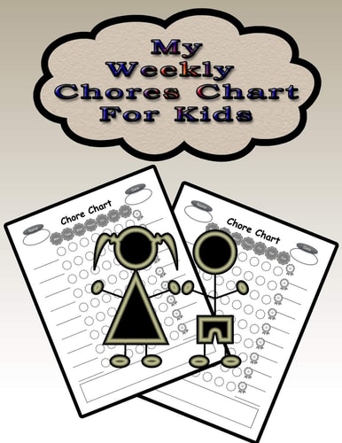 My Weekly Chores Chart for Kids 110 Pages, 13 Months of Weekly Chores Checklists For Kids - Chart Book To Write In For Kids