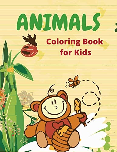 Animals Coloring Book For Kids Animals Coloring Book with Elephants, Lions, Horses, Owls, Cats, Dogs and Many More