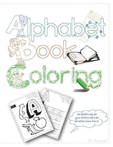ABC Coloring Book High-Quality Black&white Alphabet Coloring Book for Toddlers