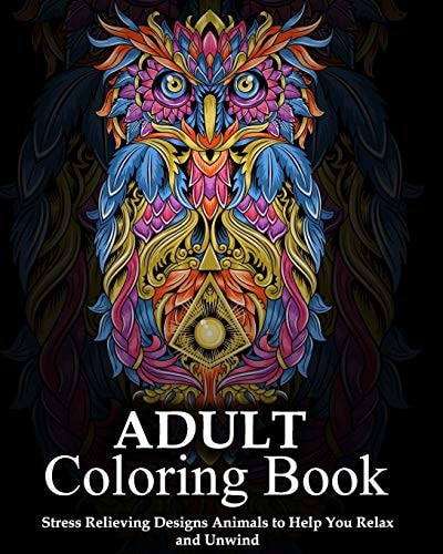 Adult Coloring Book Stress Relieving Designs Animals to Help You Relax