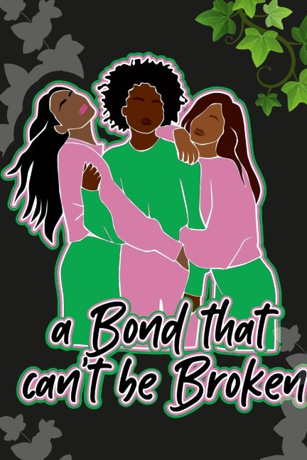 Notebook: Pink Green Ivy Designer College Ruled Lined Blank Notebook Journal Notepad, Sisterhood Paraphernalia ; Alpha Kappa Alpha Themed; AKA themed