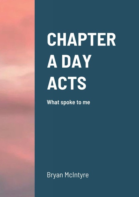 CHAPTER A DAY  ACTS: What spoke to me