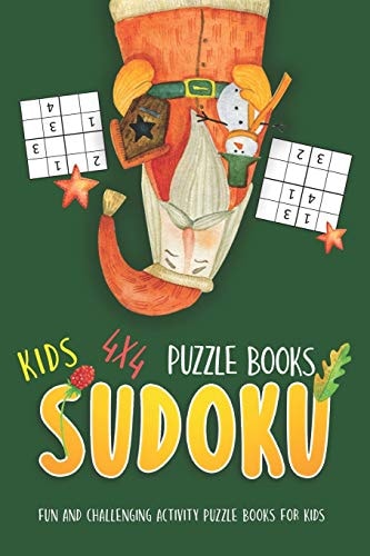 Kids Sudoku Puzzle Books Brain Games For Kids Improve Memory, Logic And Critical Thinking Skills 4x4