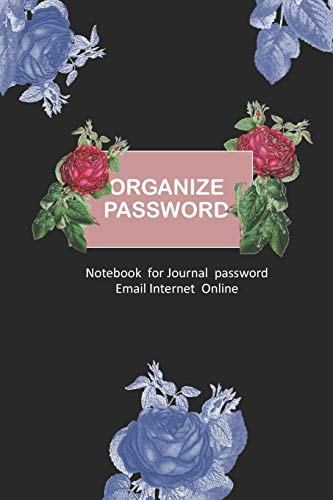 Organize Password Manager for Individuals Login Internet Address, Website Username Email/login with Rose Cover