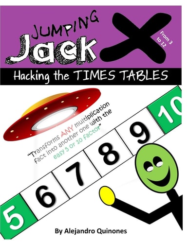 Hacking the TIMES TABLES - Jumping Jack X Transform Any Multiplication Fact from 3 to 12 Into Another One with the Easy 5 Or 10 Factor