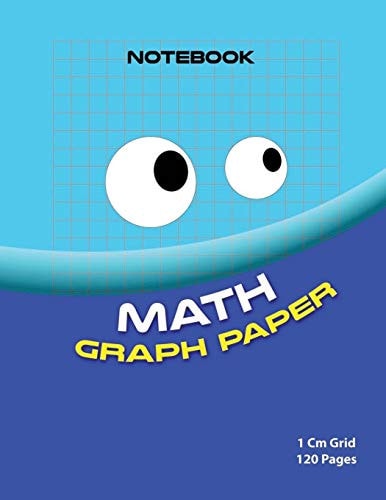Math Graph Paper ( Bleu Edition ) 1cm Grid Maths Book ( Color: Bleu 120 Pages )