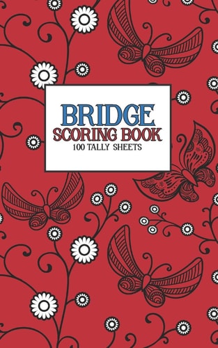 Bridge Scoring Book 100 Tally Sheets