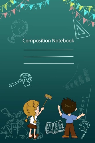 Composition Notebook Elementary School Supplies Student (6x9, 100 Pages)