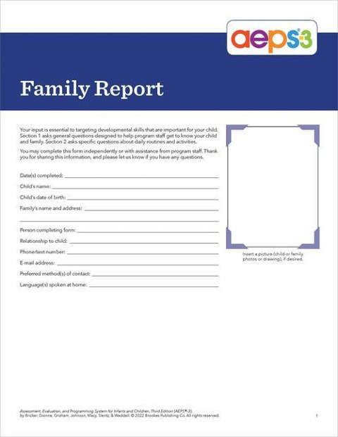 Aeps(r)-3 Family Report