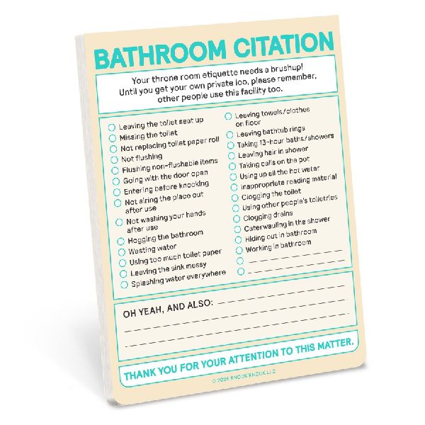 Bathroom Citation Nifty Note