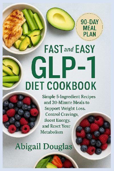Fast & Easy GLP-1 Diet Cookbook: Simple 5-Ingredient Recipes and 20-Minute Meals to Support Weight Loss, Control Cravings, Boost Energy, and Reset Your Metabolism