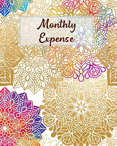 Monthly Expense X Mandala Design Cover 8 X 10 Inches 102 Pages