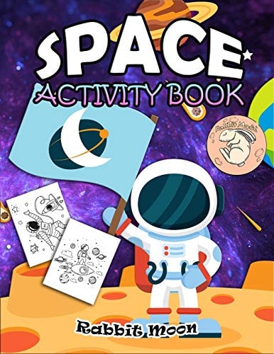 Space Activity Book For Kids Ages 4-8: A Fun Kid Workbook Game For Learning, Solar System Coloring, Mazes, Word Search and More!
