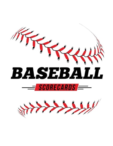 Baseball Scorecards 100 Scoring Sheets For Baseball and Softball Games