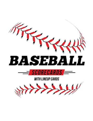 Baseball Scorecards With Lineup Cards 50 Scoring Sheets For Baseball and Softball Games