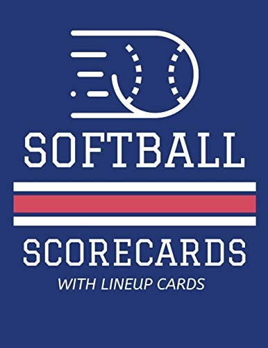 Softball Scorecards With Lineup Cards 50 Scoring Sheets For Baseball and Softball Games (8.5x11)