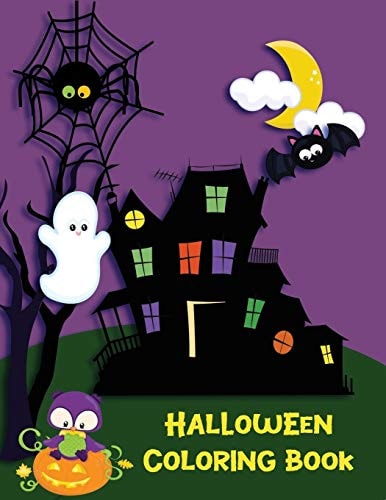 Halloween Coloring Book Witches, Ghost, Bats and More for Ages 4-8