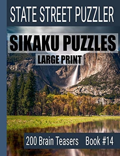Sikaku Puzzles Large Print 200 Brain Teaser Book #14: Fun Filled Puzzles and Solutions for Beginners and Up
