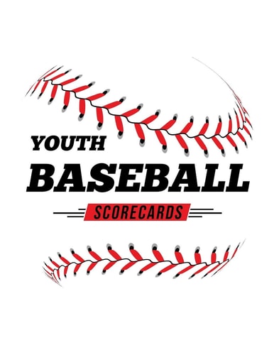 Youth Baseball Scorecards 100 Scoring Sheets For Baseball and Softball Games