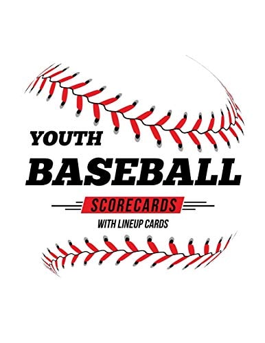Youth Baseball Scorecards With Lineup Cards 50 Scorecards For Baseball and Softball