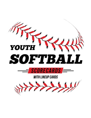 Youth Softball Scorecards With Lineup Cards 50 Scorecards For Baseball and Softball