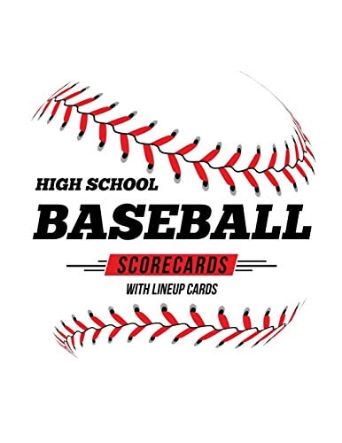 High School Baseball Scorecards With Lineup Cards 50 Scorecards For Baseball and Softball