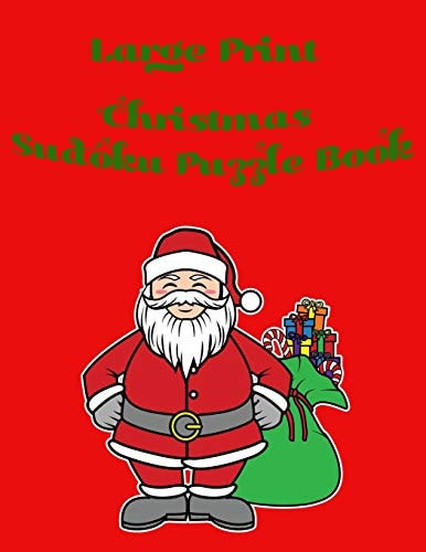 Large Print Christmas Sudoku Book Hard Difficulty One Puzzle Per Page