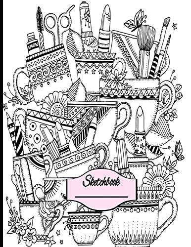 Sketchbook Matte Cover for Coloring Bonus Back Cover - 8. 5x11 110 White Bordered Paper for Sketching, Drawing, Doodling and More!