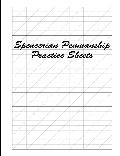 Spencerian Penmanship Practice Sheets Cursive Style Handwriting Worksheets for Kids and Adults