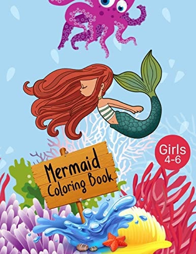 Mermaid Coloring Book Girls 4-6 Cute Nautical Themed Coloring, Dot to Dot, and Word Search Puzzles Provide Hours of Fun For Creative Young Children