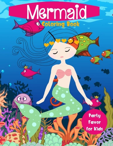 Mermaid Coloring Book Party Favor for Kids Cute Nautical Themed Coloring, Dot to Dot, and Word Search Puzzles Provide Hours of Fun For Creative Young Children