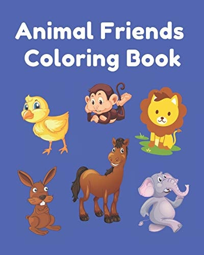 Animal Friends Coloring Book For Children, Activity Book, Back to School, Have Fun