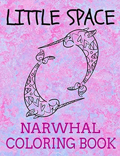 Little Space Narwhal Coloring Book Age Play Coloring Book