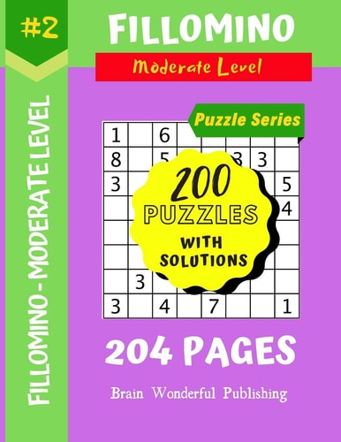 Fillomino Puzzle Series 200 Brain Teasers Puzzle Book Collection