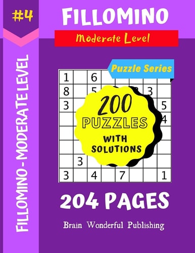 Fillomino Puzzle Series 200 Brain Teasers Puzzle Book Collection