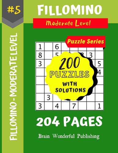 Fillomino Puzzle Series 200 Brain Teasers Puzzle Book Collection