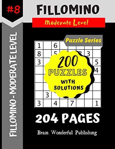 Fillomino Puzzle Series 200 Brain Teasers Puzzle Book Collection