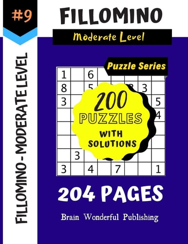 Fillomino Puzzle Series 200 Brain Teasers Puzzle Book Collection