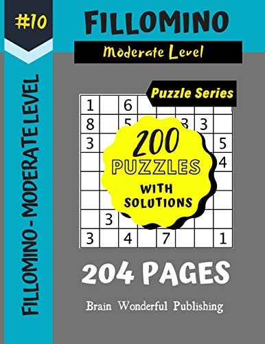 Fillomino Puzzle Series 200 Brain Teasers Puzzle Book Collection