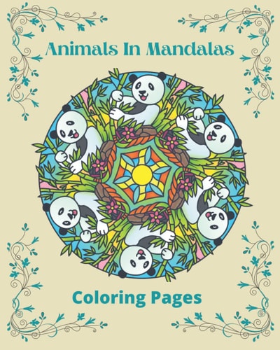 Animals In Mandalas Coloring Book 14 Animal Coloring Book for Adults
