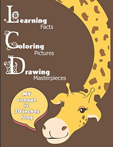 Learning Facts Coloring Pictures Drawing Masterpieces Activity Coloring Book with Fun Animal Facts and Learn to Draw Pages. Ages 4-8 Boys and Girls Workbook Crossword and Word Search