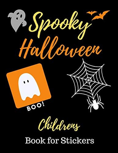 Spooky Halloween Children's Book for Stickers For Children, Activity Book, Fun For All Ages
