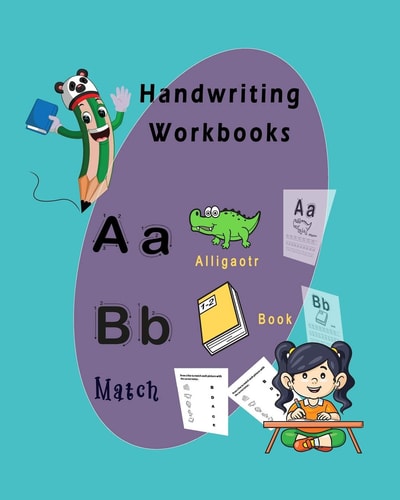 Handwriting Workbook Practice Workbook for Kid, Age 3-5, Capital & Lowercase Letter ABC Alphabet Writing Practice with Pictures.